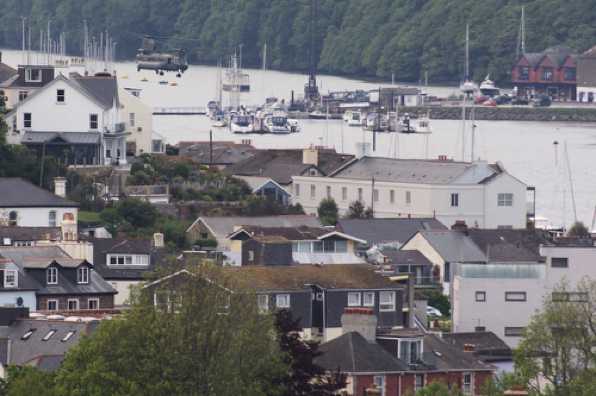 21 May 2020 - 19-32-41 
Just above the roof level of the Dart Marina Hotel. Sadly they've got no guests to be surprised by the passing Chinook.
----------------------
Super low past Dartmouth RAF Chinook ZH902